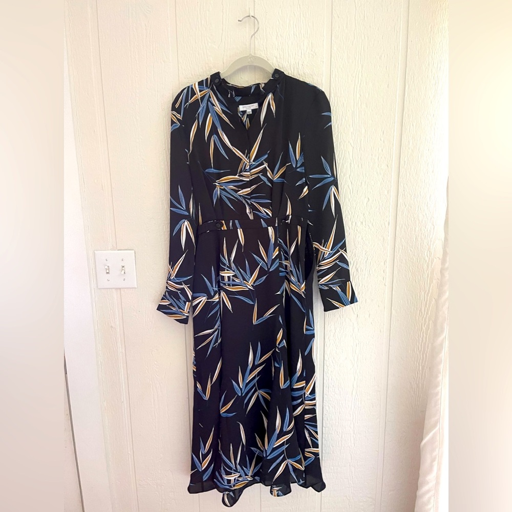 EQUIPMENT Femme Sabine Dress Black bamboo print // size 0 NWT/ orig  $495